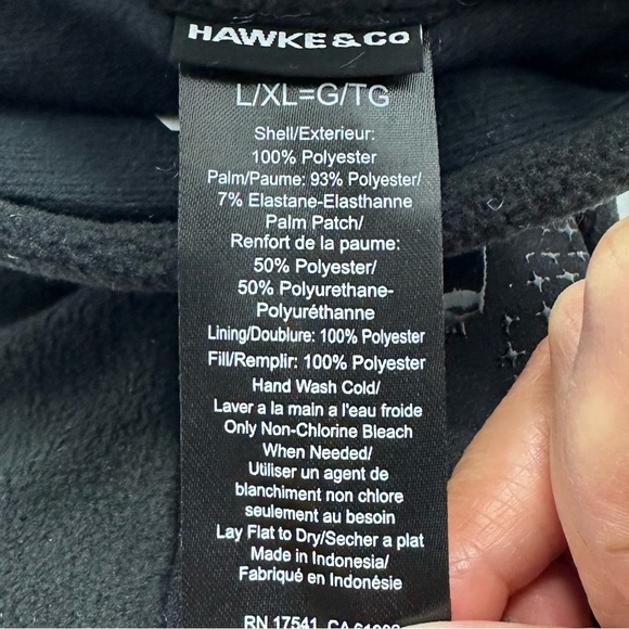 Hawke & Co. Fleece Black Gloves - Picture 3 of 6